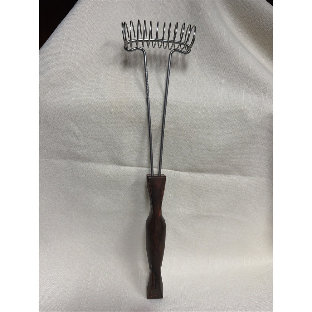 Cutco 1714 Mix-Stir Whisk Kitchen Utensil Tool Classic Swirl Brown Handle USA